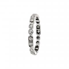 Platinum Delicate Diamond Vintage Eternity Ring - 3889520