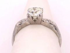 Platinum Engagement Ring 80 Total Diamond Weight - 2611362