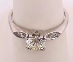 Platinum Engagement Ring 80 Total Diamond Weight - 2611417