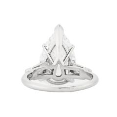 Platinum GIA Certified 6 73ct Pear Shape Diamond Solitaire Ring D SI2 - 4616921