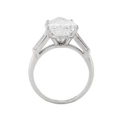 Platinum GIA Certified 6 73ct Pear Shape Diamond Solitaire Ring D SI2 - 4616923