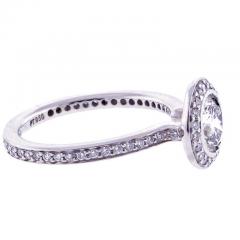 Platinum Leo Diamond Halo Solitaire - 4736392