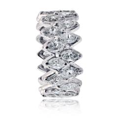 Platinum Marquise Cut 7 50cttw Diamond Eternity Band - 4549431