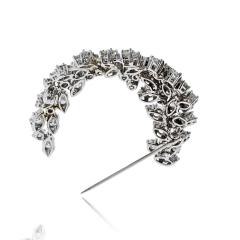 Platinum Round Diamond Spray 6 00cttw Brooch - 4473363