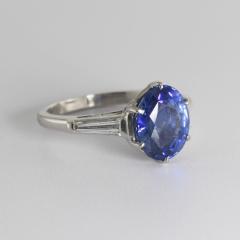 Platinum Sapphire Diamond Ring AGL Certified 6 9g - 4526016