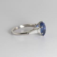 Platinum Sapphire Diamond Ring AGL Certified 6 9g - 4526017