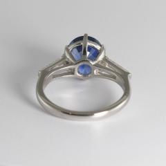 Platinum Sapphire Diamond Ring AGL Certified 6 9g - 4526018