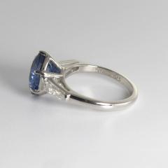 Platinum Sapphire Diamond Ring AGL Certified 6 9g - 4526019