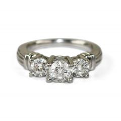 Platinum Three Diamond Engagement Ring 1 50ct - 4527305