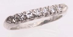 Platinum and Diamond Band or Bridal Wedding Ring - 2930968