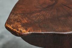 Playful Mid Century Stool or Side Table in Solid Wood and Wrought Iron 1950s - 4468661