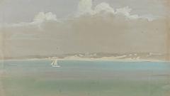 Plein Aire Pastel Seascape California circa 1900 - 3418588