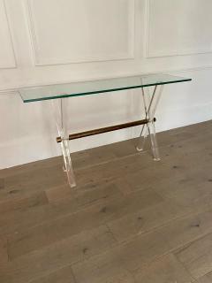 Plexi console table 1970s France - 3540365