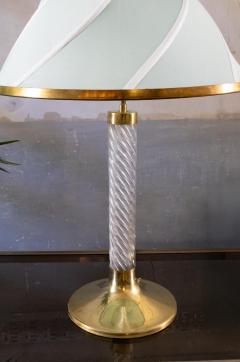 Plexiglass and Brass Table Lamp 1980s - 4706909