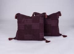 Plum Color Cushions with Tassels - 1790101
