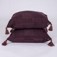 Plum Color Cushions with Tassels - 1790105