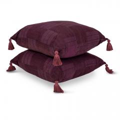 Plum Color Cushions with Tassels - 1790106