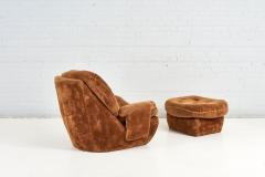 Plush 1970s Lounge Chair and Ottoman - 2500176