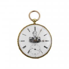 Pocket Watch In A Gold Case With A Portrait Of Emperor Alexander I Courvoisier - 4791902