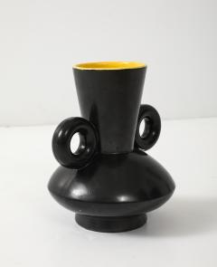 Poet Laval Matte Black Glazed Ceramic Vase - 4292402