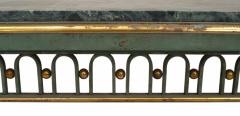 Poillerat and Quinet French Mid Century Iron and Marble Dining Table - 4625742