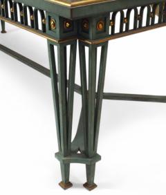 Poillerat and Quinet French Mid Century Iron and Marble Dining Table - 4625745
