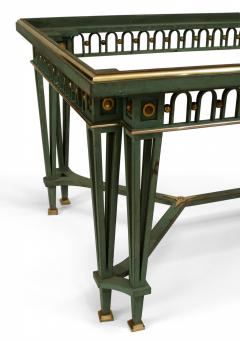 Poillerat and Quinet French Mid Century Iron and Marble Dining Table - 4625749