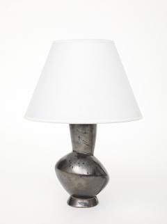 Pol Chambost Pol Chambost Ceramic Black Glaze Zoomorphic Lamp Signed Made In France S706 - 4620759