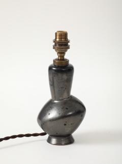 Pol Chambost Pol Chambost Ceramic Black Glaze Zoomorphic Lamp Signed Made In France S706 - 4620764