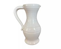 Pol Chambost Pol Chambost White Glazed Bourgogne Ceramic Pitcher c 1950 - 4794055