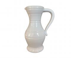 Pol Chambost Pol Chambost White Glazed Bourgogne Ceramic Pitcher c 1950 - 4794056