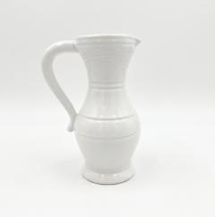 Pol Chambost Pol Chambost White Glazed Bourgogne Ceramic Pitcher c 1950 - 4804741