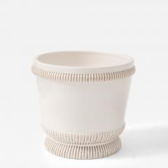 Pol Chambost Pol Chambost White Planter on a Foot France c 1930s signed no  - 4151714