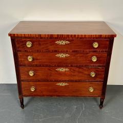 Polished 18th 19th Century Mahogany Chest Dresser or Commode Bronze Accents - 2999277