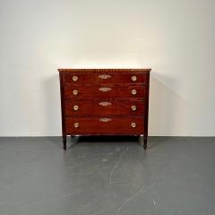 Polished 18th 19th Century Mahogany Chest Dresser or Commode Bronze Accents - 2999278