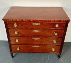 Polished 18th 19th Century Mahogany Chest Dresser or Commode Bronze Accents - 2999279