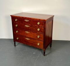 Polished 18th 19th Century Mahogany Chest Dresser or Commode Bronze Accents - 2999282