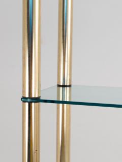 Polished Brass Etagere with Glass Shelves USA 1970s - 3890086