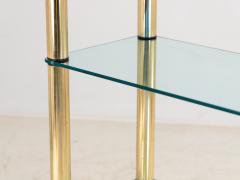 Polished Brass Etagere with Glass Shelves USA 1970s - 3890092