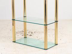 Polished Brass Etagere with Glass Shelves USA 1970s - 3890093