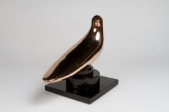 Polished Bronze Sculpture of a Dove - 230223