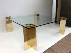 Polished Bronze and Glass Coffee Table - 714342