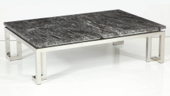 Polished Chrome Greek Key Coffee Table  - 958188