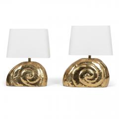 Polished Gilt Brass Nautilus Lamp - 3439650