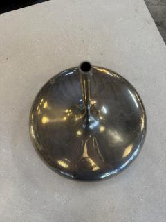 Polished Metal Sculptural Flower Vase Italy 1970s - 4466838