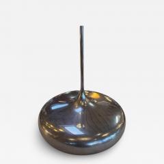 Polished Metal Sculptural Flower Vase Italy 1970s - 4475537