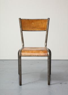 Polished Steel and Bentwood Chair France c 1940 - 3214187