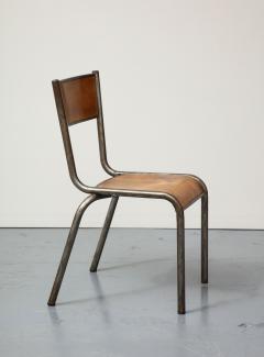 Polished Steel and Bentwood Chair France c 1940 - 3214190
