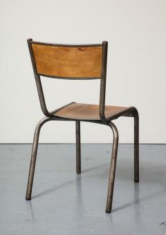 Polished Steel and Bentwood Chair France c 1940 - 3214191