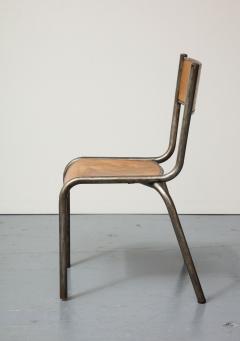 Polished Steel and Bentwood Chair France c 1940 - 3214194
